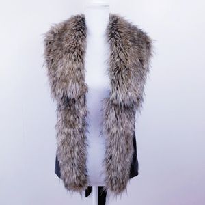 Wenxi Faux Fur Black Vest